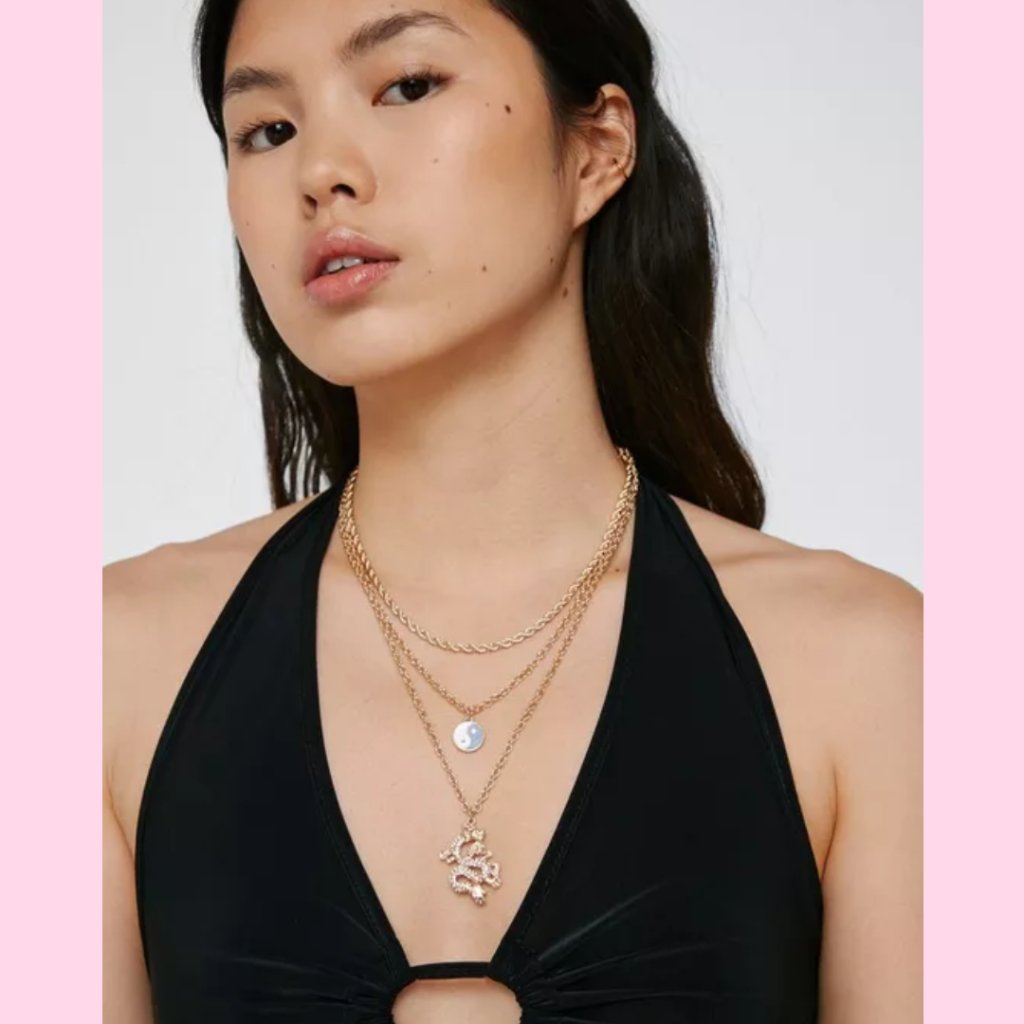 Nwt Nasty Gal Ying Yang Layered Necklace